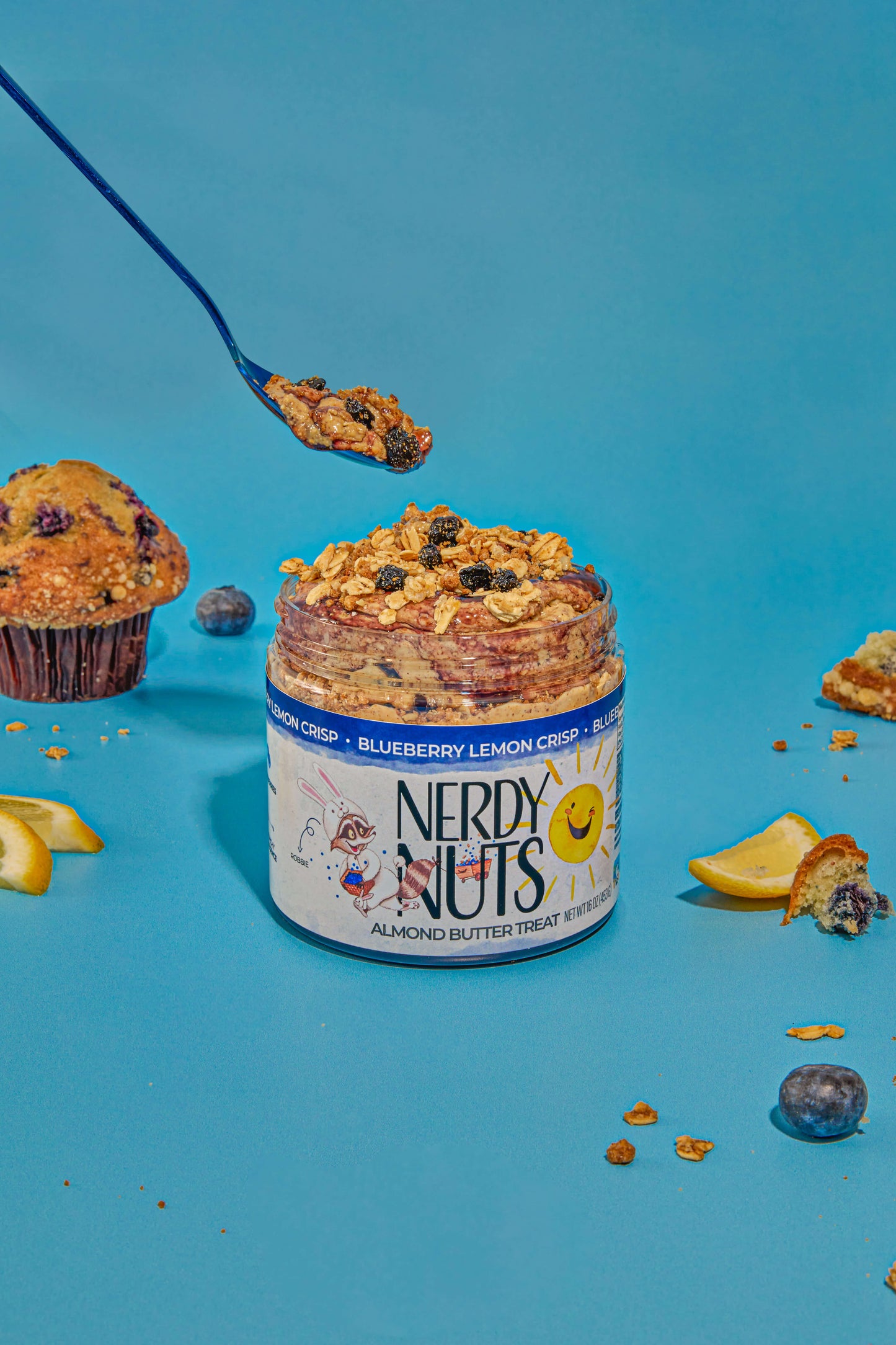 Blueberry Lemon Crisp Almond Butter Treat