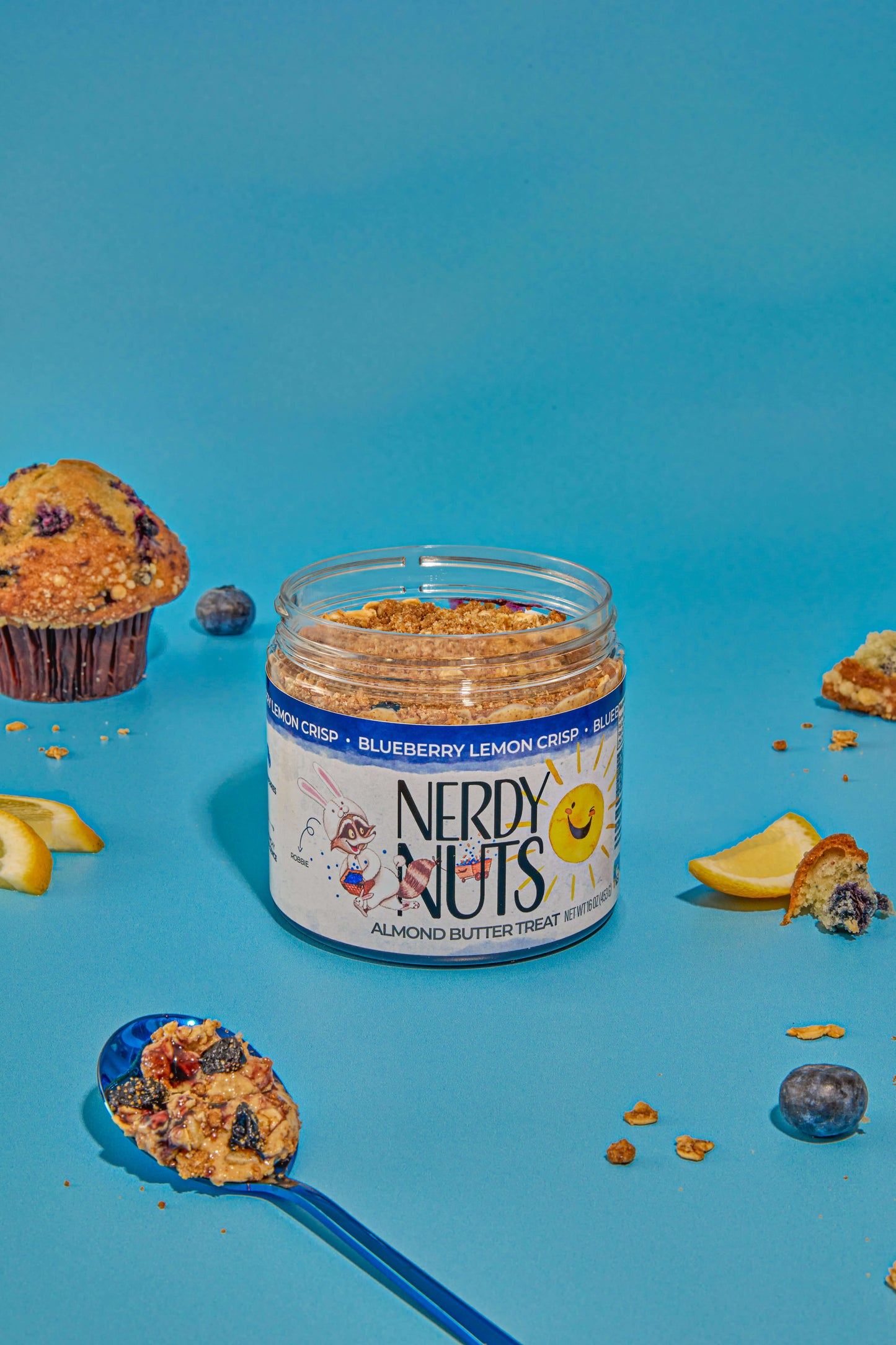 Blueberry Lemon Crisp Almond Butter Treat