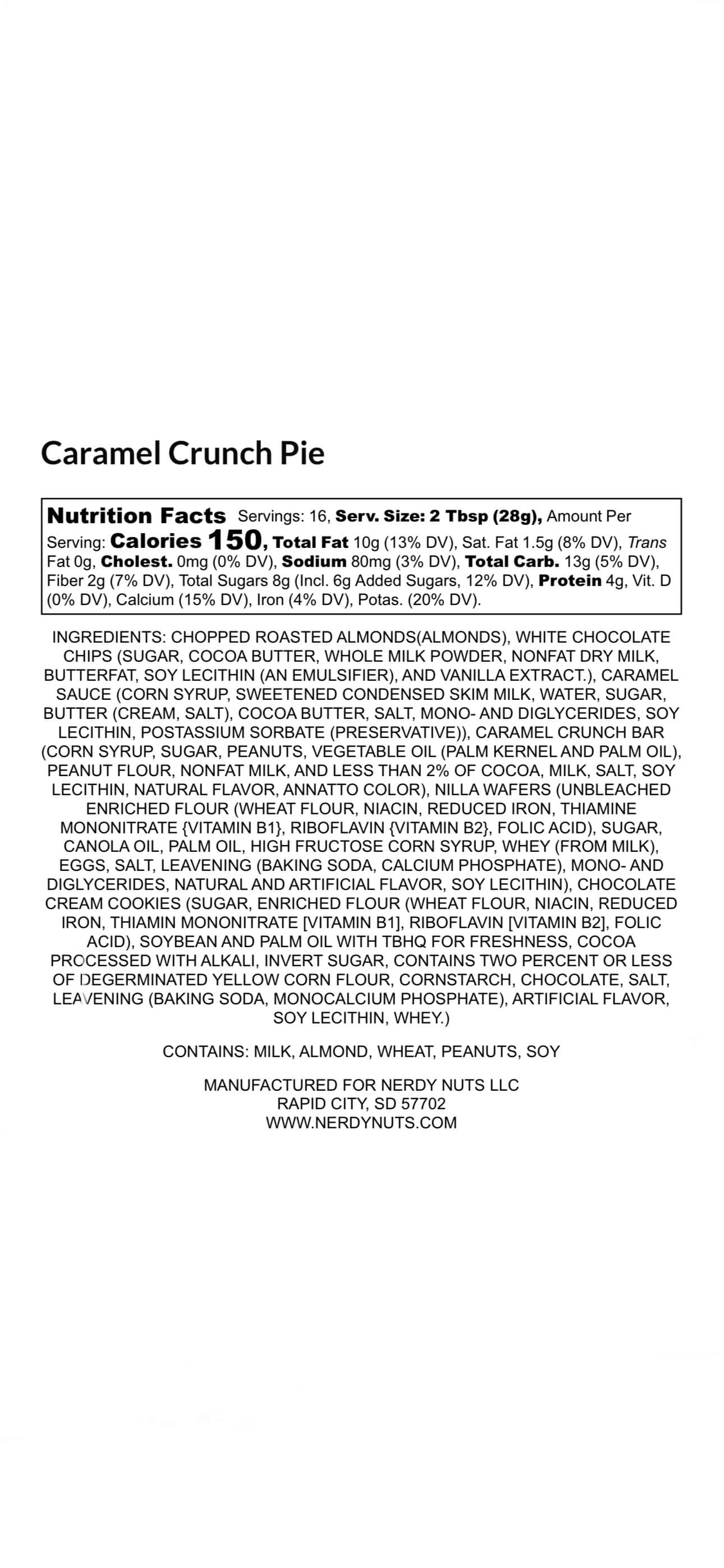 Caramel Crunch Pie Almond Butter Treat