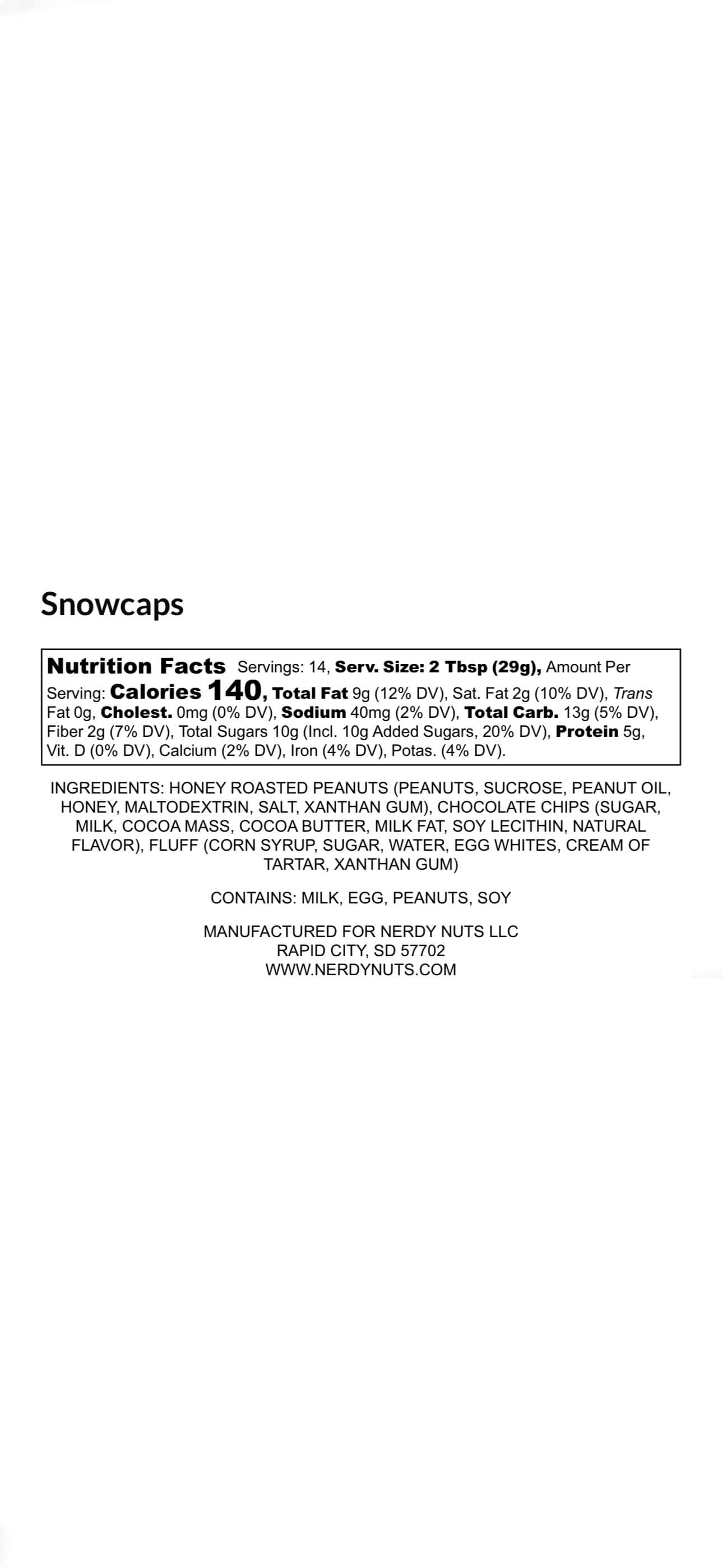 Snowcaps Peanut Butter